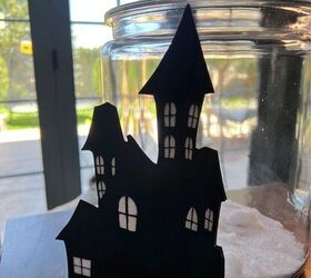 easy haunted house silhouette craft