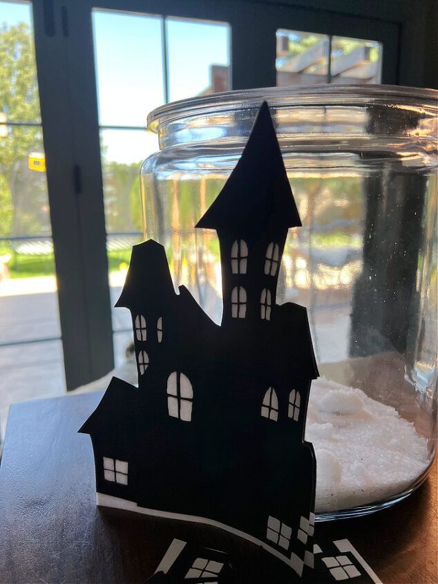 easy haunted house silhouette craft