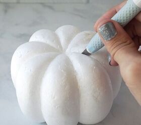 Cut along the lines of a foam pumpkin for this genius, 15-minute decor trick