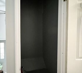 hall closet makeover to drop zone