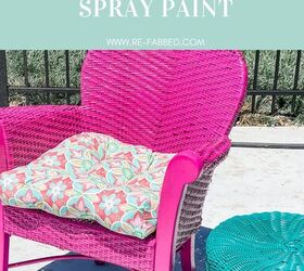 silla al aire libre makeover con pintura en aerosol
