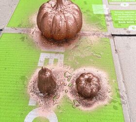 calabazas de vidrio de mercurio diy, Calabazas de cobre pintadas con spray