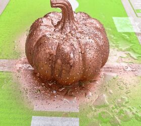 calabazas de vidrio de mercurio diy, Calabaza pintada con spray de cobre