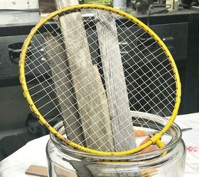 limpieza de la playa y una calabaza, Calabaza de Raqueta de Badminton Reutilizada