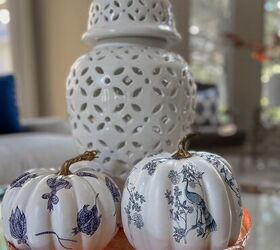 decoupage diy calabazas chinoiserie paso a paso, Calabazas azules y blancas de chinoiserie para decoupage