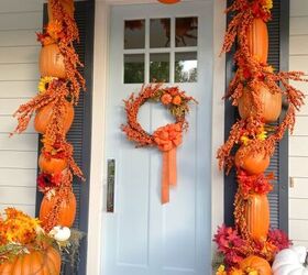 Cómo decorar tu puerta para el otoño con un arco de calabaza
