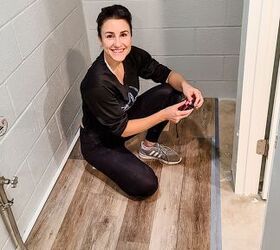 el mejor piso del tabln del vinilo para el stano remodelado, suelo de planchas de vinilo