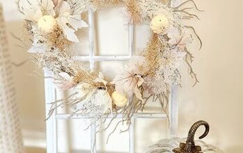 How to Make a Simple White Fall Wreath For Your Front Door