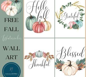 Imprimibles de otoño gratis: ¡Diseños de acuarela para la decoración otoñal de la granja!