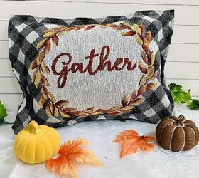 easy fall pillow for your home decor using dollar tree items