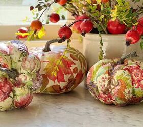 Pumpkin Craft With Decoupage Napkins