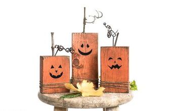 Whip up Cute and Easy Wooden Pumpkin Shelf Sitters With a 2x4!