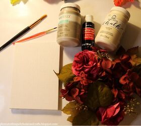 diy arte floral en lienzo