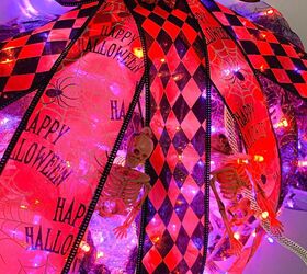 guirnalda de calabazas con luces para halloween diy dollar tree, Dollar Tree corona de Halloween iluminada