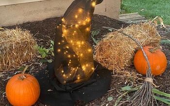 DIY Giant Witch Hat Halloween Lawn Decoration