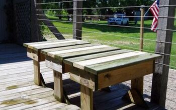 Deck End Tables Upgrade Because We Have Chipmunks…