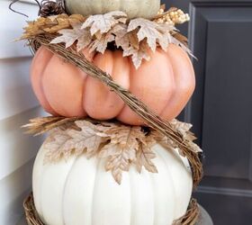 how to make a stacked pumpkin topiary