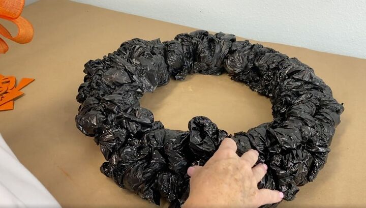 plastic bag wreath