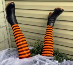 How to Make Duct Tape Witch Legs For Fun Halloween Decor