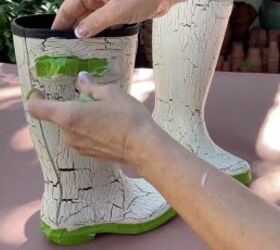 rain boot planters