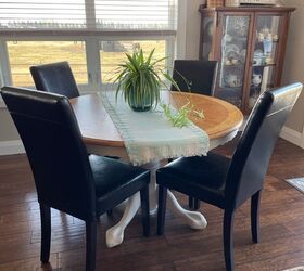 blanco clido con mesa de comedor de madera de actualizacin