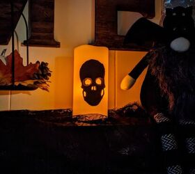 spooky halloween candles using silicone molds and paper clay
