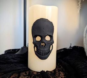 velas de halloween espeluznantes con moldes de silicona y arcilla de papel