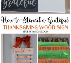 Cómo hacer un cartel de madera de Acción de Gracias