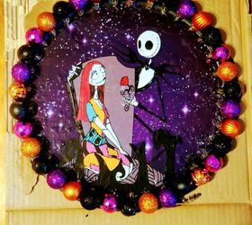 the nightmare before christmas jack and sally pizza pan wreath