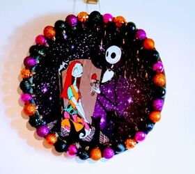 The Nightmare Before Christmas  (Jack and Sally) Pizza Pan Wreath