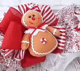 How to Make a Cute DIY Gingerbread Garland Out of Deco Mesh | Hometalk