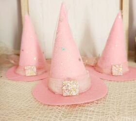 Cómo hacer un bonito sombrero de bruja de fieltro rosa