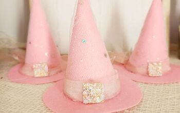 How to Make Cute DIY Witch Hat Decor Out of Pink Felt