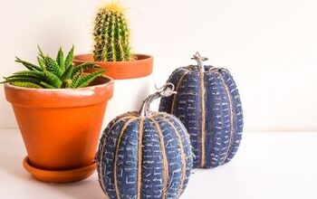 Cómo cubrir calabazas con tela - Manualidad súper fácil de la Dollar Store