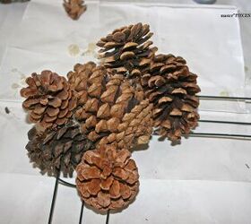 guirnalda de conos de pino diy