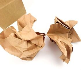 crea esta calabaza perfecta con bolsas de papel, Relleno para manualidades con bolsas de calabaza