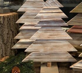 rboles de navidad hechos con molduras de madera de desecho, rboles de Navidad de madera de desecho o molduras