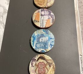 diy upcycling sobrantes de moneda en posavasos