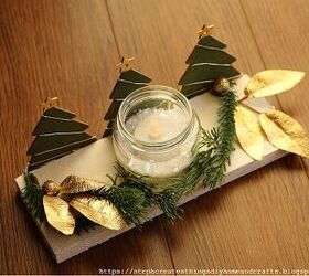 diy candelabro navideo de madera navidad 2022