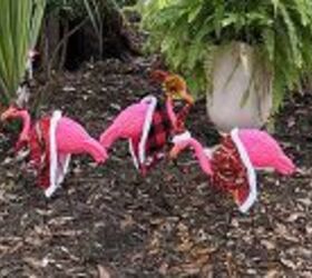 christmas flamingos