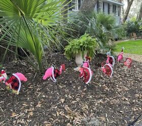 christmas flamingos
