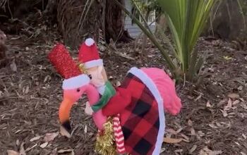 How to Make DIY Christmas Flamingo Yard Decorations