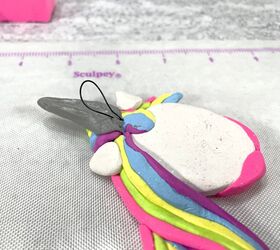 unicornio de arcilla polimrica con purpurina diy