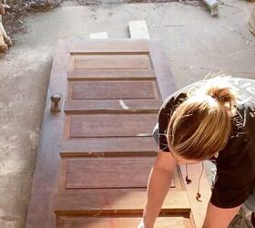 Just when we thought we'd seen all there is to do with an old door, she pulls out this jaw-dropping idea (just in time for Christmas)