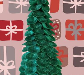 Árbol de Navidad de Círculos de Espuma con Purpurina