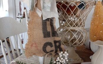 How to Make Cottage-Style Burlap Christmas Trees
