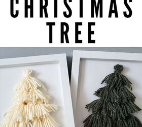 DIY Letrero de borlas de hilo para el árbol de Navidad