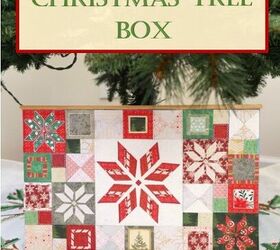 Caja para árbol de Navidad de patchwork