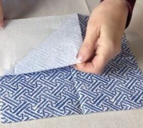3 quick and easy decorative taper candle projects, Separating layers of a patterned paper napkin