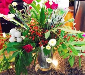 tutorial de un centro de mesa de flores frescas de navidad